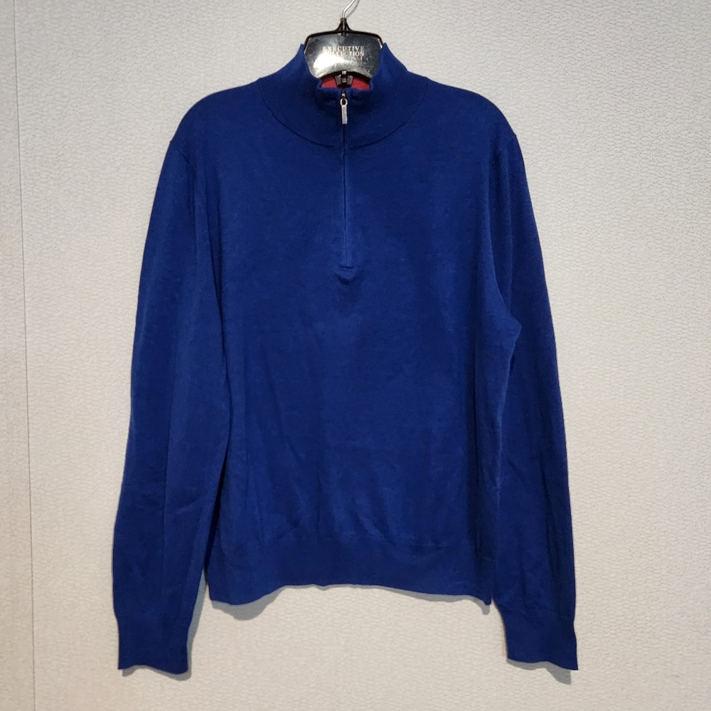 Brooks Brothers Quaterzip Supima Cotton Pullover Sweater Mens Medium